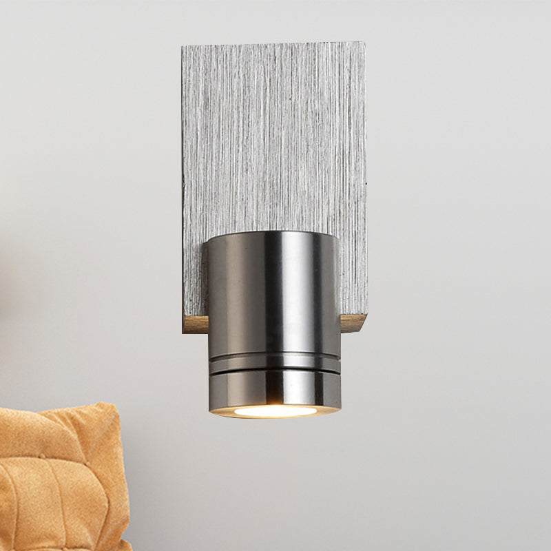 Montaggio a parete cilindro Light MODERNY MODER MODERN MODERNI MODERA LED con piastra rettangolare, luce calda/bianca