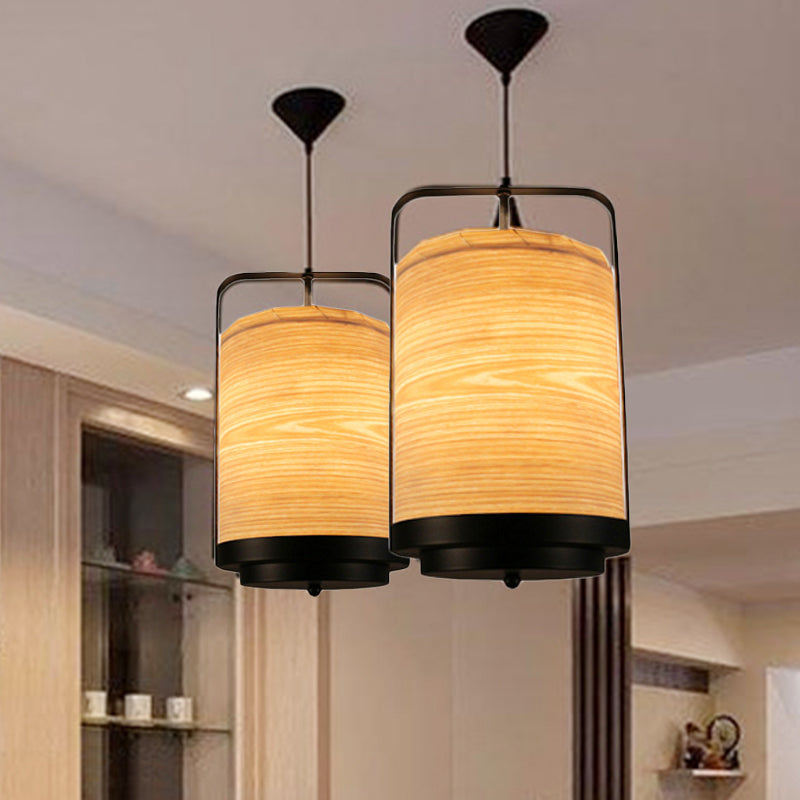 Lámpara colgante cilíndrica de tela moderna 1 Luz de luz colgante blanca/roja/roja/verde para comedor