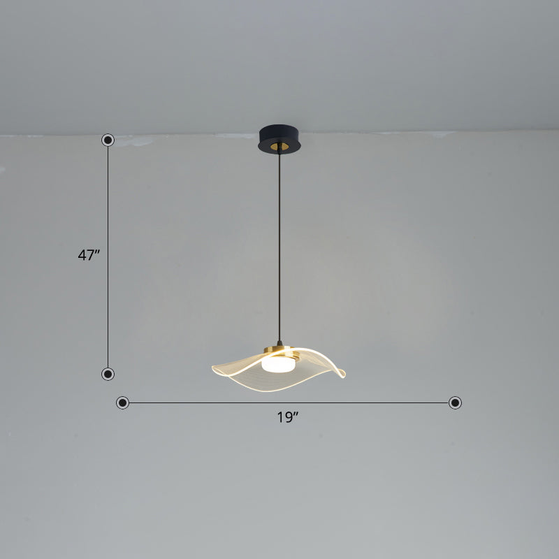 Gesneden LED Pendulum Light Simplicity Acryl Clear Hanging Light voor eetkamer