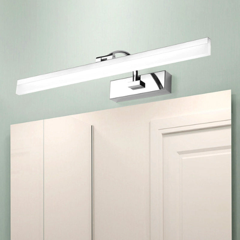 Acryllim -Eitelkeitslicht zeitgenössischer LED -Chrom -Finish -Wandmontagelampe für Badezimmer, 16 "/19,5" Durchmesser
