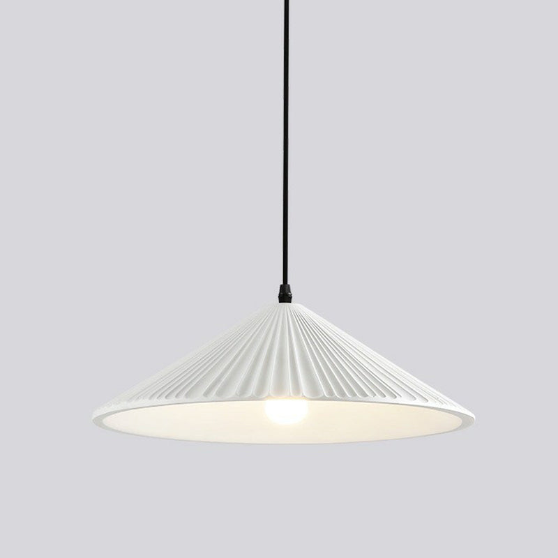 Conical Resin Hanging Lamp Minimalist 1-Light Suspension Light Fixture for Dining Room