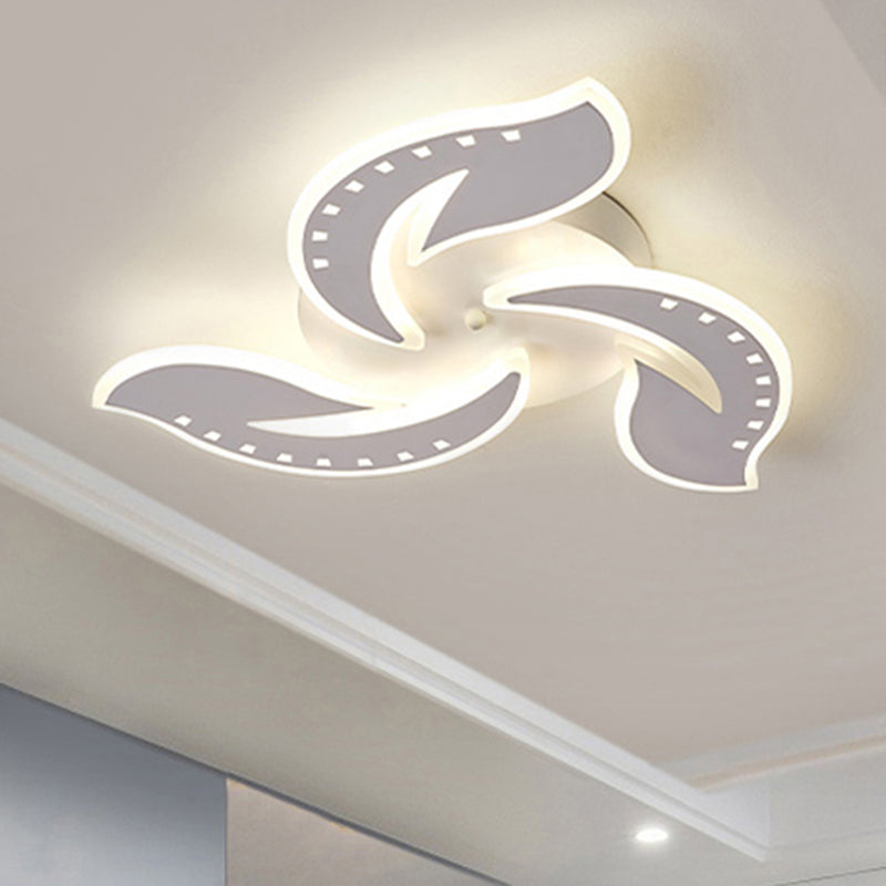 Blattförmige Unterputzleuchte modernism Acryl Weiß LED Deckenleuchte für Wohnzimmer