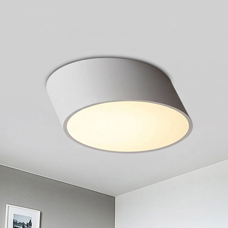 Hellend elliptisch metaal inbouw modernistisch led-slaapkamer inbouwlicht in wit/zwart, 10"/16"/19,5" breed