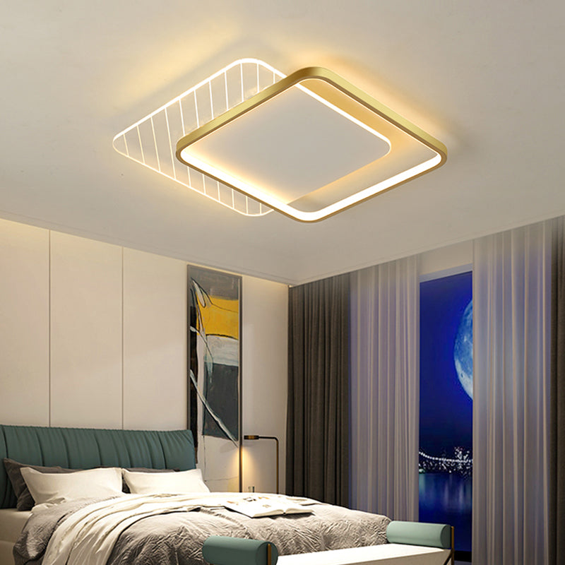 Geometric Acrylic Led Surface Mount Ceiling Light Simplicity Flush Mount Lamp for Bedroom
