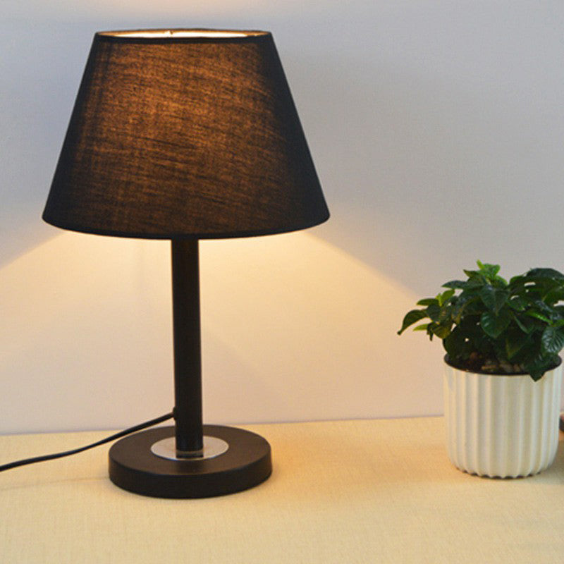 Einfachheit verjüngter Nachthellstoff 1 Bulb Schlafzimmer Lesebuchlampe in Dunkelblau