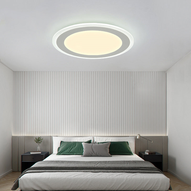 Acryl Disk Flush Mount Ceiling Licht Minimalist Weiß LED-Flush-Mount Light Halterung