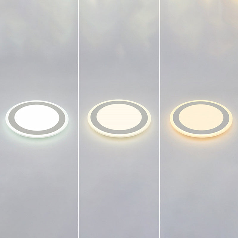 Acrylic Disk Flush Mount Ceiling Light Minimalist White LED Flush-Mount Light Fixture