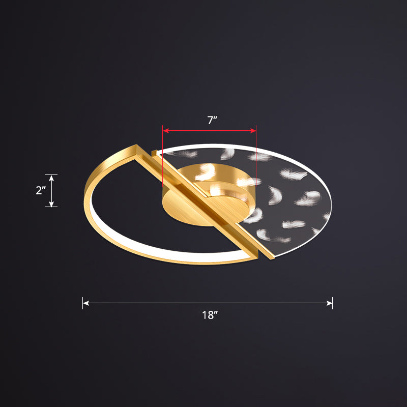 Runde Schlafzimmer-LED-Deckenleuchte, Acryl, Neuheit, postmoderne LED-Deckenleuchte