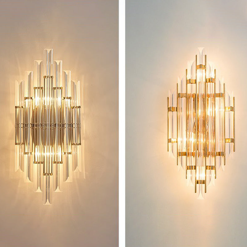 Light Minimalist di sconde murale di rombo K9 Strip Crystal soggiorno LED MOUNTED LAMPO