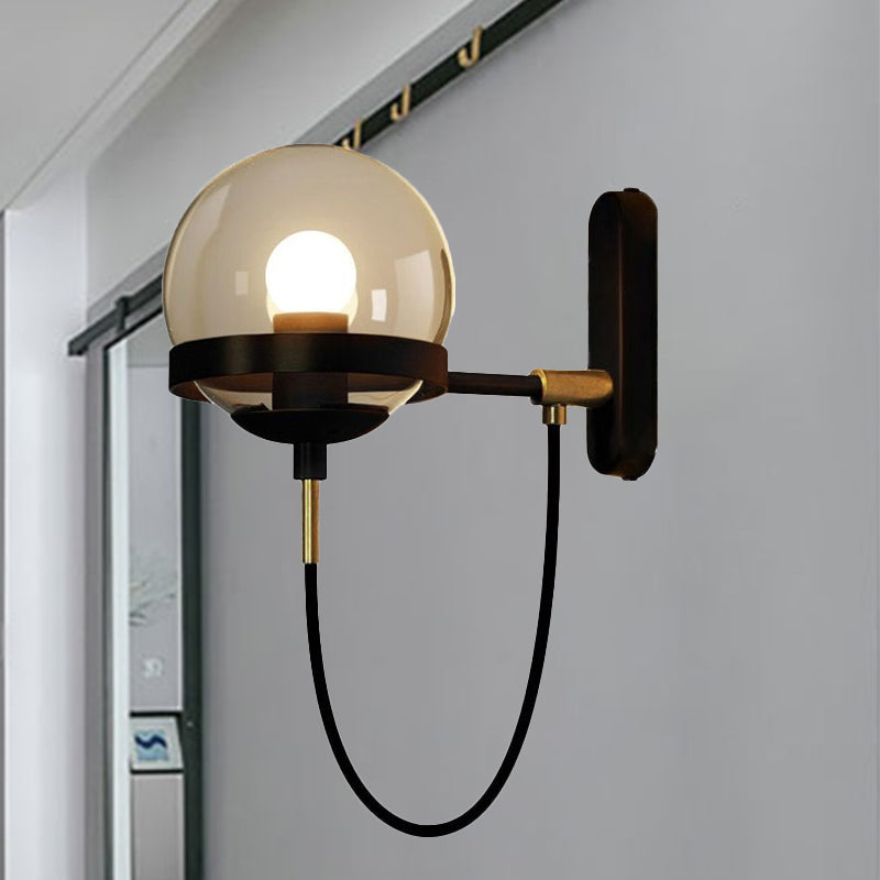 Zwart/gouden bal sconce verlichting modernistisch