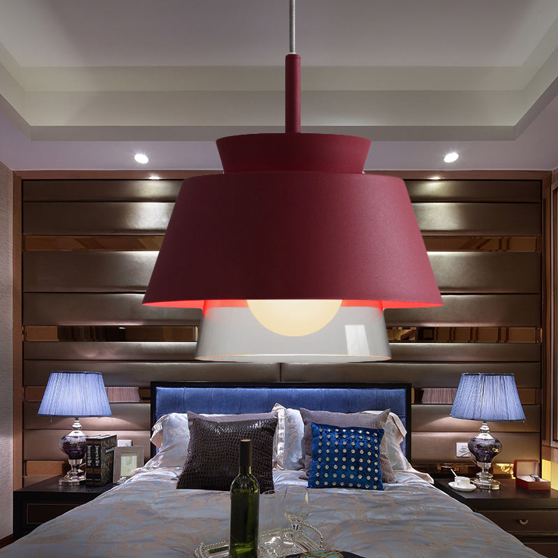 Macaron leggero appeso blu/verde 1 macaron a sospensione in metallo chiaro con tonalità di vetro interno per sala da pranzo