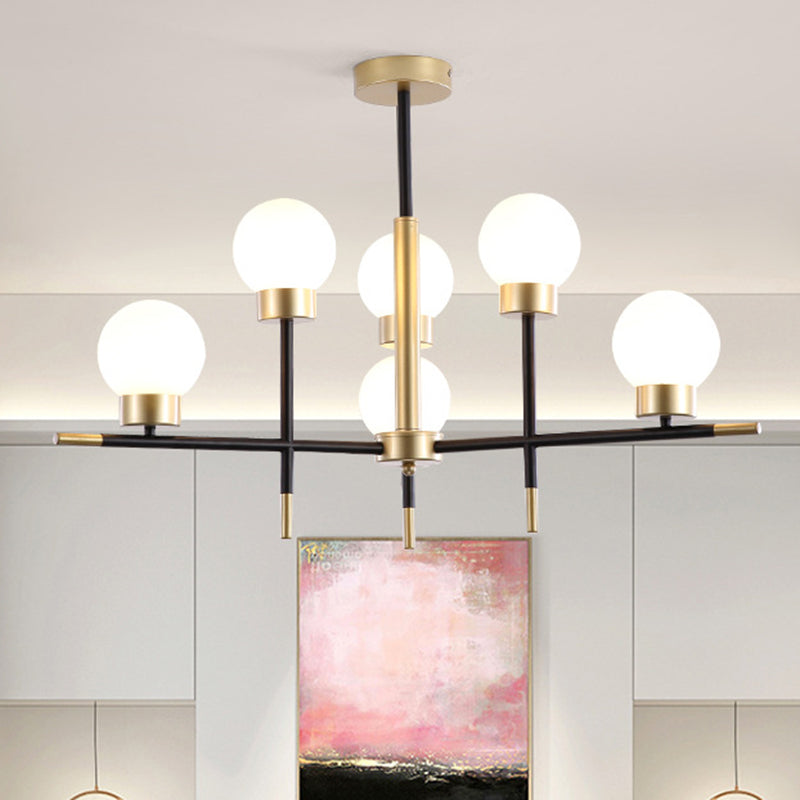 Volwassen slaapkamer modo kroonluchter metaal moderne stijl suspensie licht met helder/witte glazen schaduw