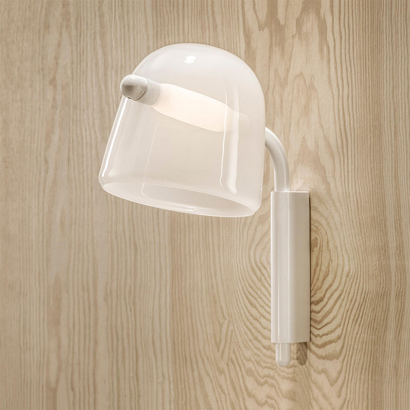 Koepel woonkamer lampje wit/zwart glas 1 licht modernistische led wand gemonteerd lamp