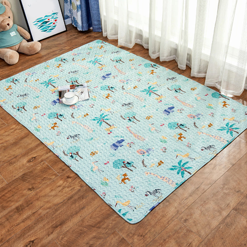 Multi Colored Solid Color Rug Cotton Relaxing Indoor Rug Non-Slip Backing Pet Friendly Easy Care Area Carpet for Bedroom