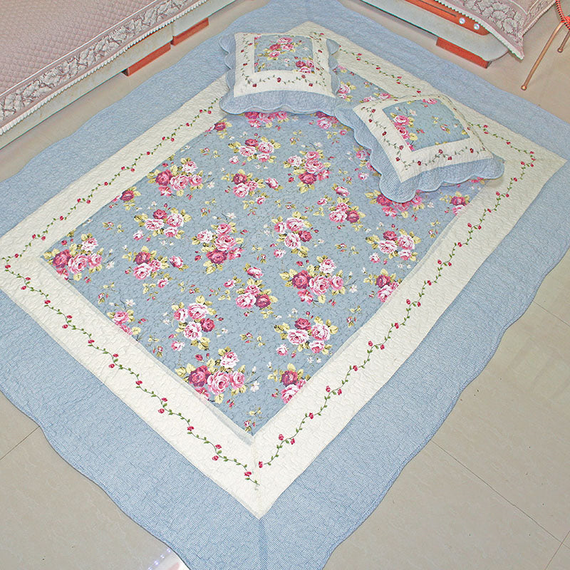 Simple Bedroom Rug Multi Color Plaid Printed Area Carpet Cotton Non-Slip Backing Stain-Resistant Indoor Rug