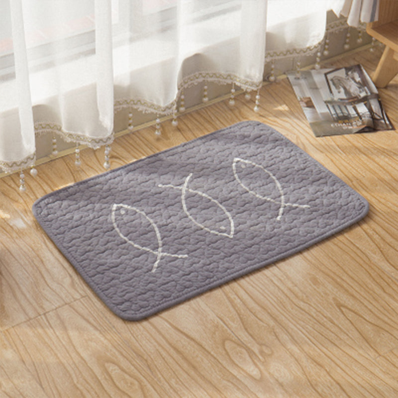 Modern Bedroom Rug Multi Colored Stripe Printed Area Carpet Cotton Non-Slip Stain-Resistant Indoor Rug