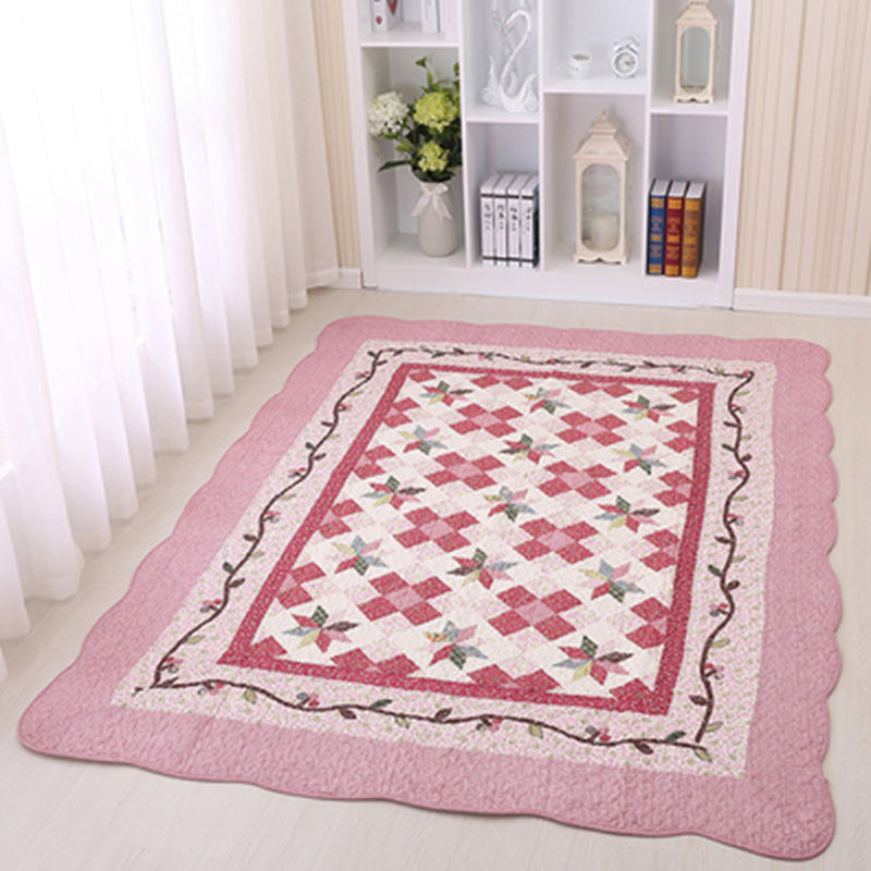 Minimalistisch decoratietapijt Meerkleurig geruit bedrukt binnentapijt Katoen antislip Huisdiervriendelijk tapijt