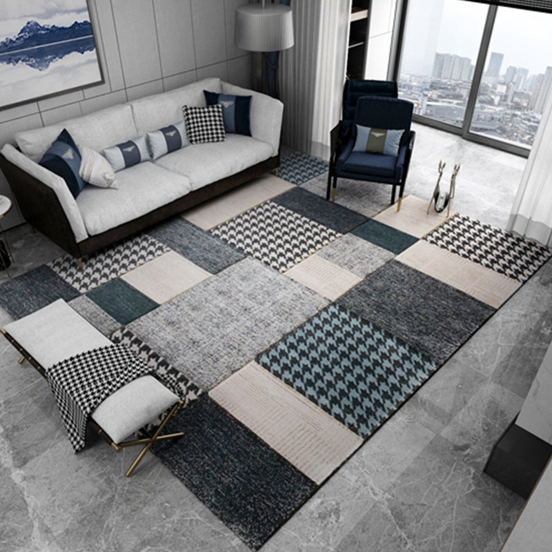 Multicolored Shabby Chic Rug Polypropylene Flower Printed Indoor Rug Anti-Slilp Backing Easy Care Area Carpet for Parlor