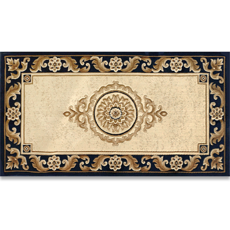 Shabby Chic Bedroom Rug Multi Colored Flower Printed Indoor Rug Synthetics Non-Slip Pet Friendly Area Carpet