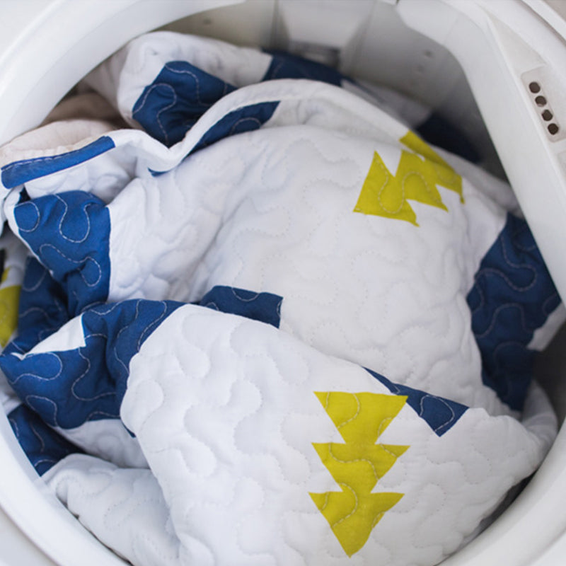 Modern Geometric Printed Rug Multicolored Cotton Area Carpet Non-Slip Backing Stain-Resistant Indoor Rug for Bedroom