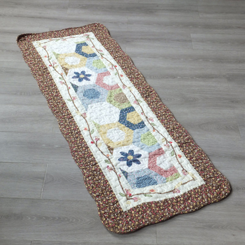 Modern Cartoon Printed Rug Multicolored Cotton Area Carpet Non-Slip Pet Friendly Washable Indoor Rug for Room