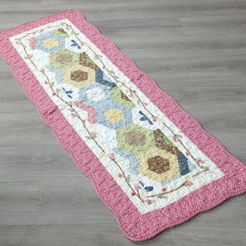 Modern Cartoon Printed Rug Multicolored Cotton Area Carpet Non-Slip Pet Friendly Washable Indoor Rug for Room