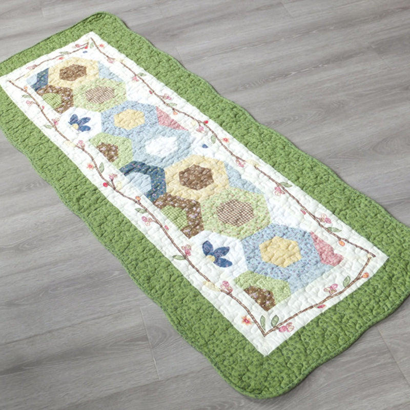 Modern Cartoon Printed Rug Multicolored Cotton Area Carpet Non-Slip Pet Friendly Washable Indoor Rug for Room