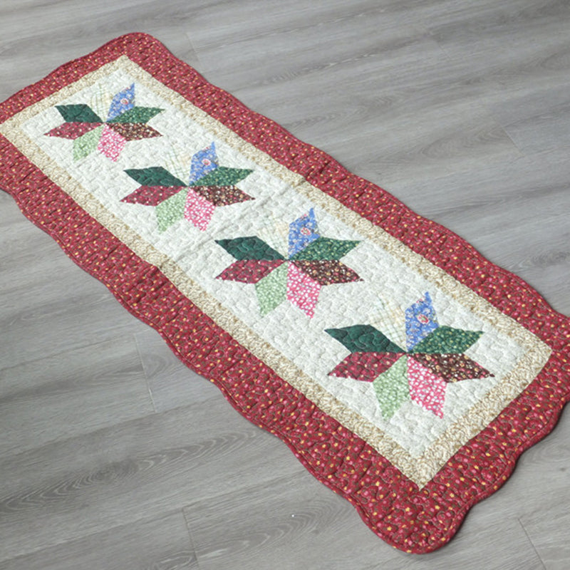 Modern Cartoon Printed Rug Multicolored Cotton Area Carpet Non-Slip Pet Friendly Washable Indoor Rug for Room