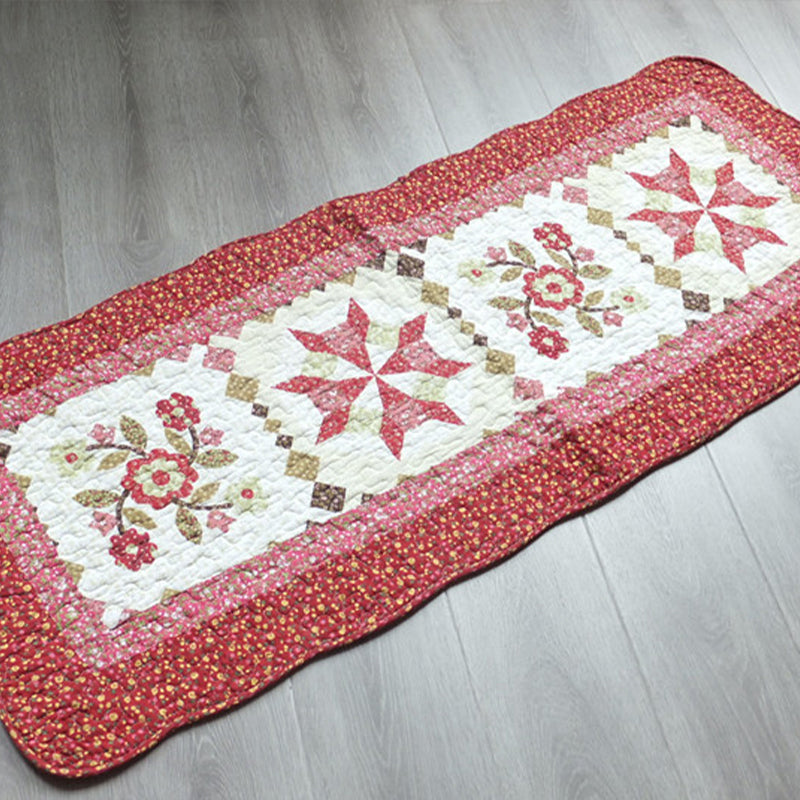 Modern Cartoon Printed Rug Multicolored Cotton Area Carpet Non-Slip Pet Friendly Washable Indoor Rug for Room