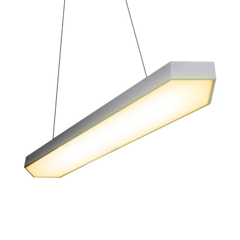 Iluminación colgante lineal de metal LED LED moderno/negro/plateado kit de lámpara colgante en blanco/cálido/natural, 4 "/8"/12 "de ancho