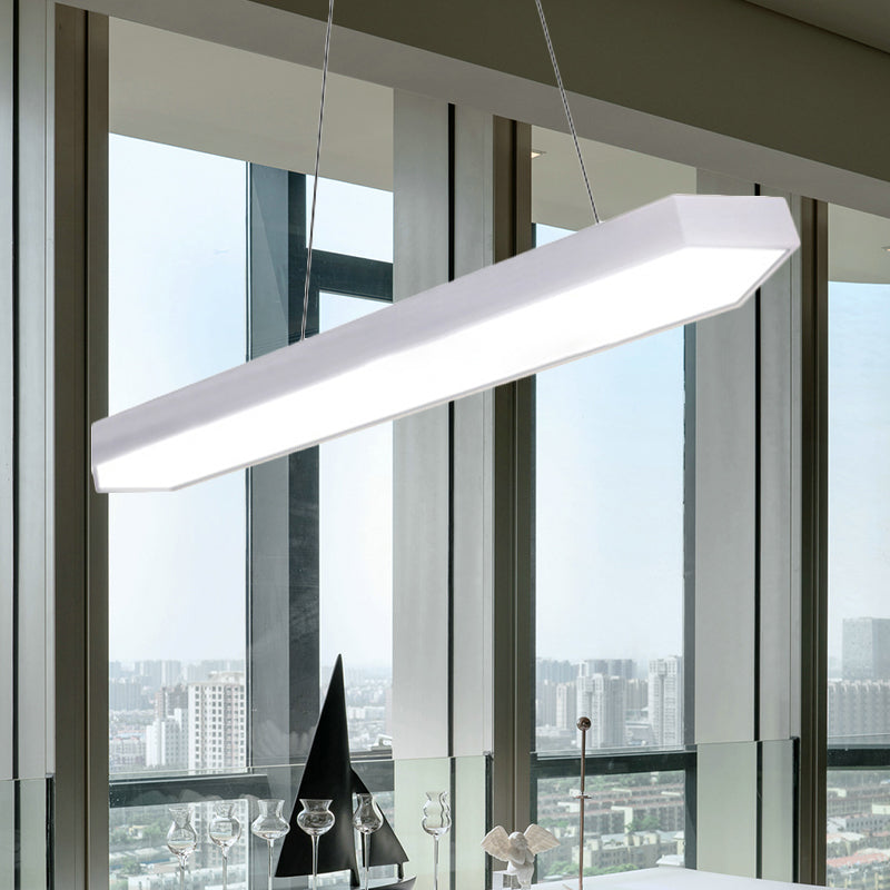 Iluminación colgante lineal de metal LED LED moderno/negro/plateado kit de lámpara colgante en blanco/cálido/natural, 4 "/8"/12 "de ancho