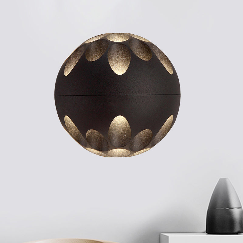 Lampa da parete a parete a parete globale in bianco/nero lampada a parete metallica a LED contemporanea per letto