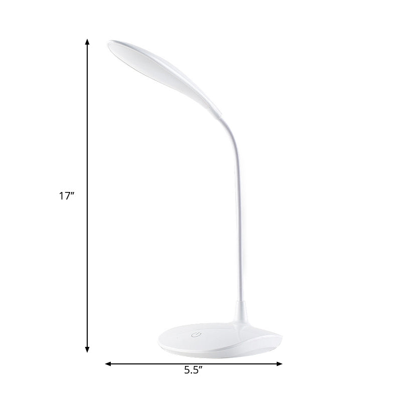 Silicone Hose Touch-Sensitive Desk Lamp Simple Style LED Third Gear Table Lamp for Study Reading