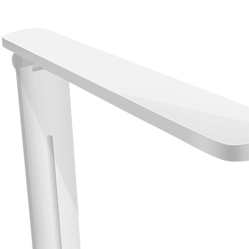 Lámpara de escritorio de tono oblonga blanco de estilo moderno luz de plástico con soporte para teléfono