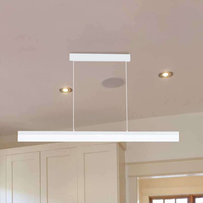 Illuminazione a ciondolo lineare nero/marrone illuminazione in metallo minimalista a LED appeso in metallo in caldo/bianco/naturale, 31,5 "/39"/47 "