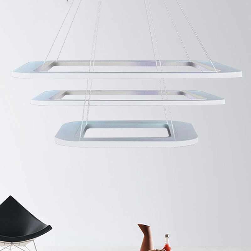 Simplicidad LED LED LIGHT ACRYLIC 1/2/3 Costil de techo de oficina ligera en luz cálida/blanca/natural