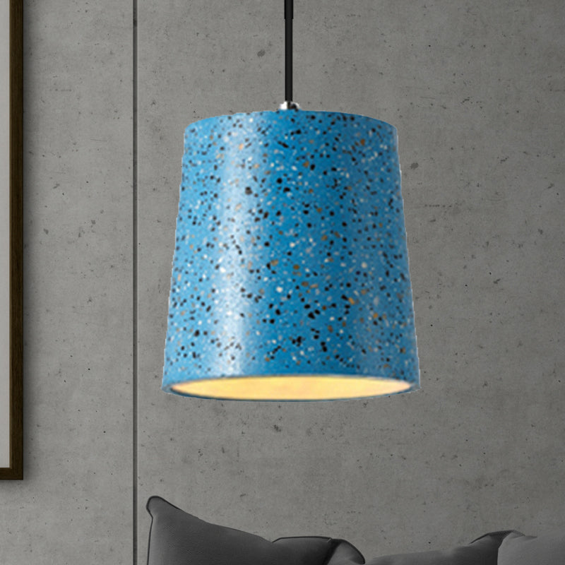 Iluminación colgante de cono de cemento en estilo nórdico 1 luz negra/blanca/marrón colgante luz