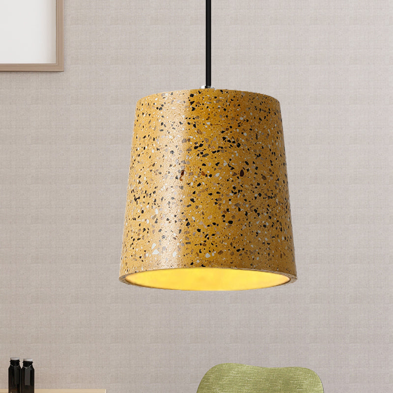 Cement Cone Pendant Lighting in Nordic Style 1 Light Black/White/Brown Hanging Light