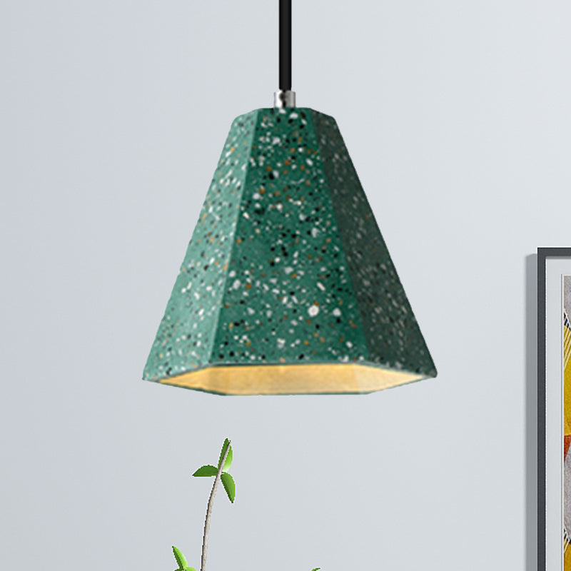 1 iluminación colgante de luz con tono de cemento geométrico Simplicidad negra/blanca/amarilla Luz colgante