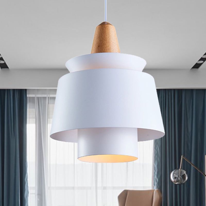 1 cabezal de comedor de comedor Luz con tono de metal cónico