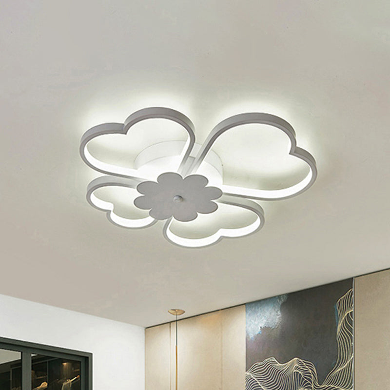 Light de plafond blanc / brun simplicité de 19,5 "/23,5" LED à chasse acrylique à LED LAMPE CHAUDE / BLANC / NATUREL