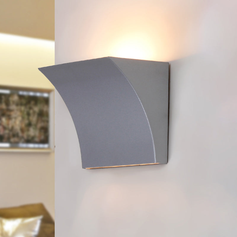 Design Sciplitura semplice Design Wall Wall Light Metal LED SOOME SCONCE SCONCE LAMONE IN NERO/SIGNO