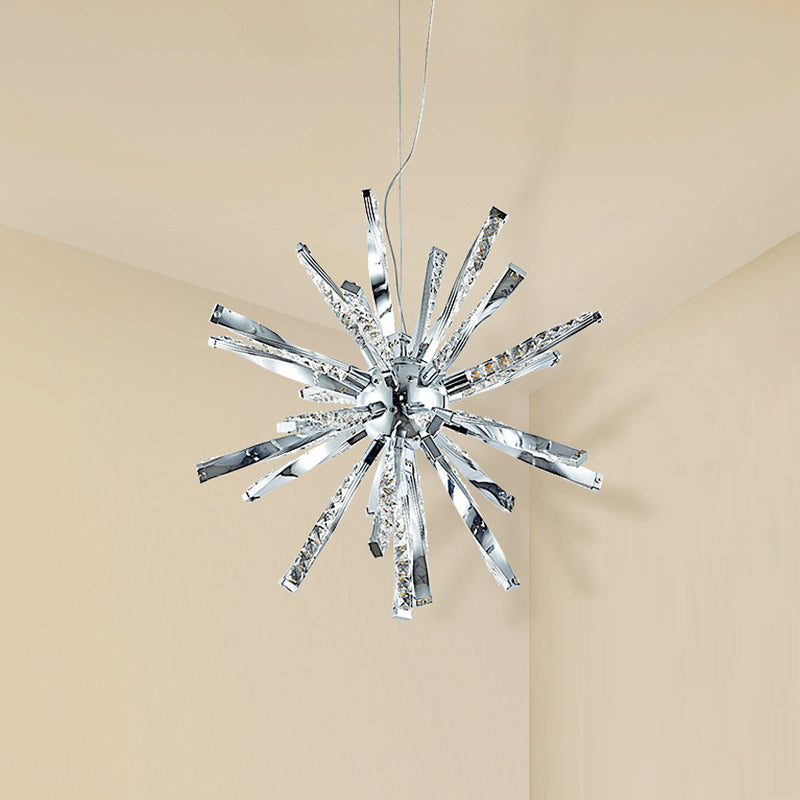 Sputnik kroonluchter hanglamp Noordse kristal LED chroom hangende hanglamp voor woonkamer