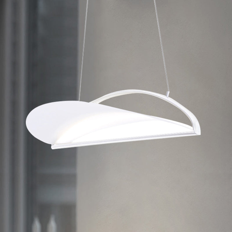 Lámpara de luz de techo ultra delgada gris/blanca lámpara colgante acrílica LED minimalista, 16.5 "/23.5" de ancho