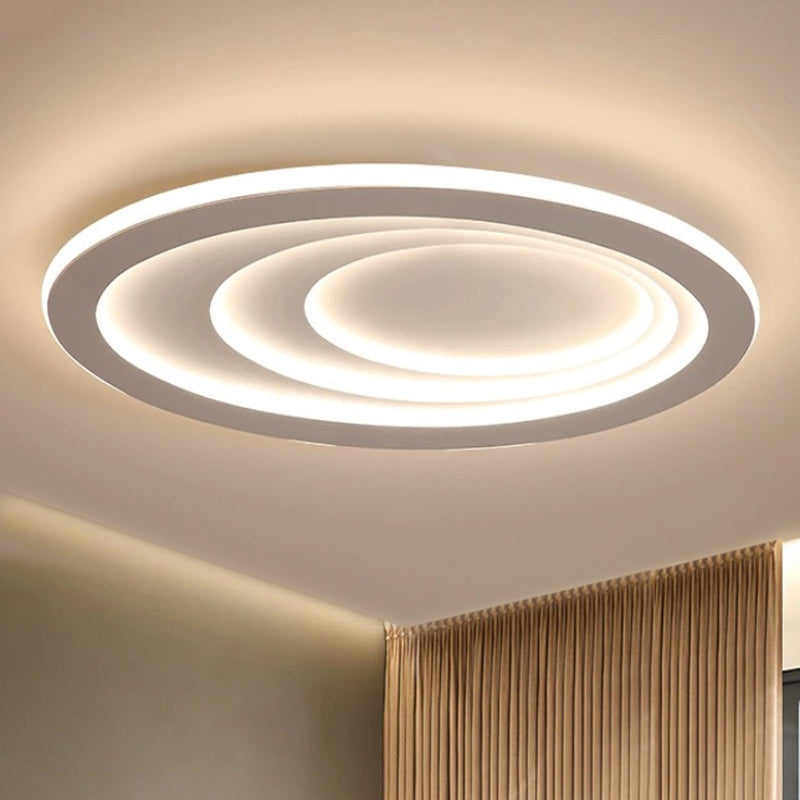 23.5"/29.5"/33.5" Wide Oval Living Room Ceiling Lamp Acrylic LED Modern Flush Mount in Warm/White Light