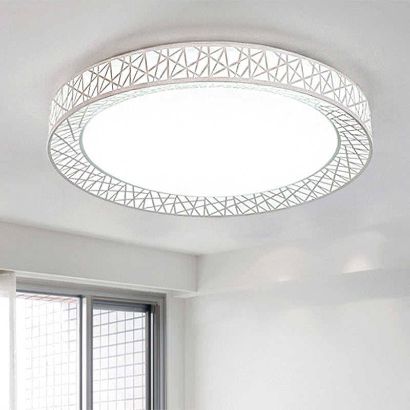 15"/19"/23" Wide Ring Acrylic Flush Lighting Contemporary Led White Flush Mount Lamp Fixture for Bedroom