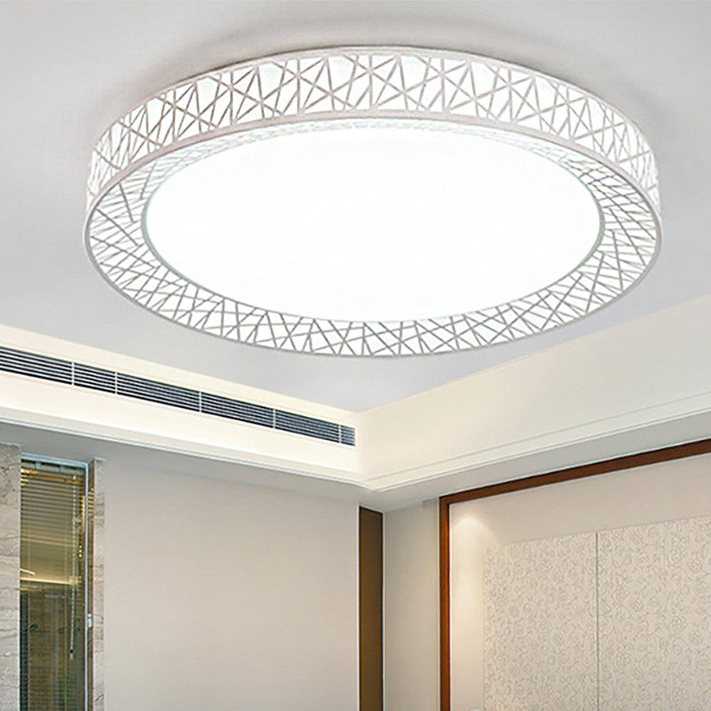 15"/19"/23" Wide Ring Acrylic Flush Lighting Contemporary Led White Flush Mount Lamp Fixture for Bedroom