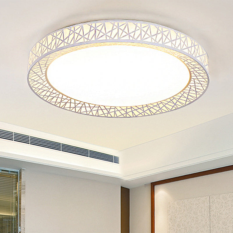 15"/19"/23" Wide Ring Acrylic Flush Lighting Contemporary Led White Flush Mount Lamp Fixture for Bedroom