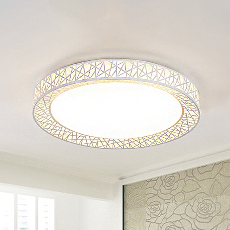 15"/19"/23" Wide Ring Acrylic Flush Lighting Contemporary Led White Flush Mount Lamp Fixture for Bedroom