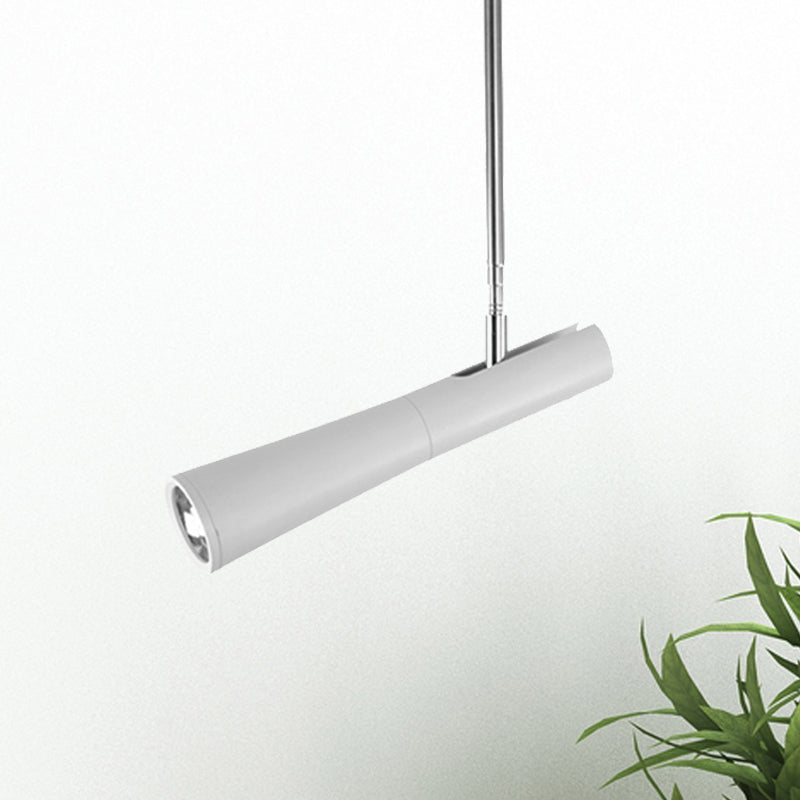Iluminación colgante cónica en negro/blanco LED de techo colgante de metal moderno con articulación ajustable en cálido/blanco